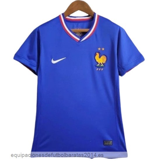 Nuevo 1ª Camiseta Mujer Francia 2024 Azul Baratas